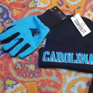 Carolina Panthers Gloves and Tobbagon